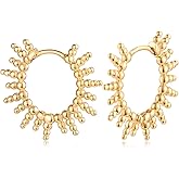 MYEARS Women Earrings Gold Huggie Hoop 14K Small Simple Hypoallergenic Everyday Jewelry