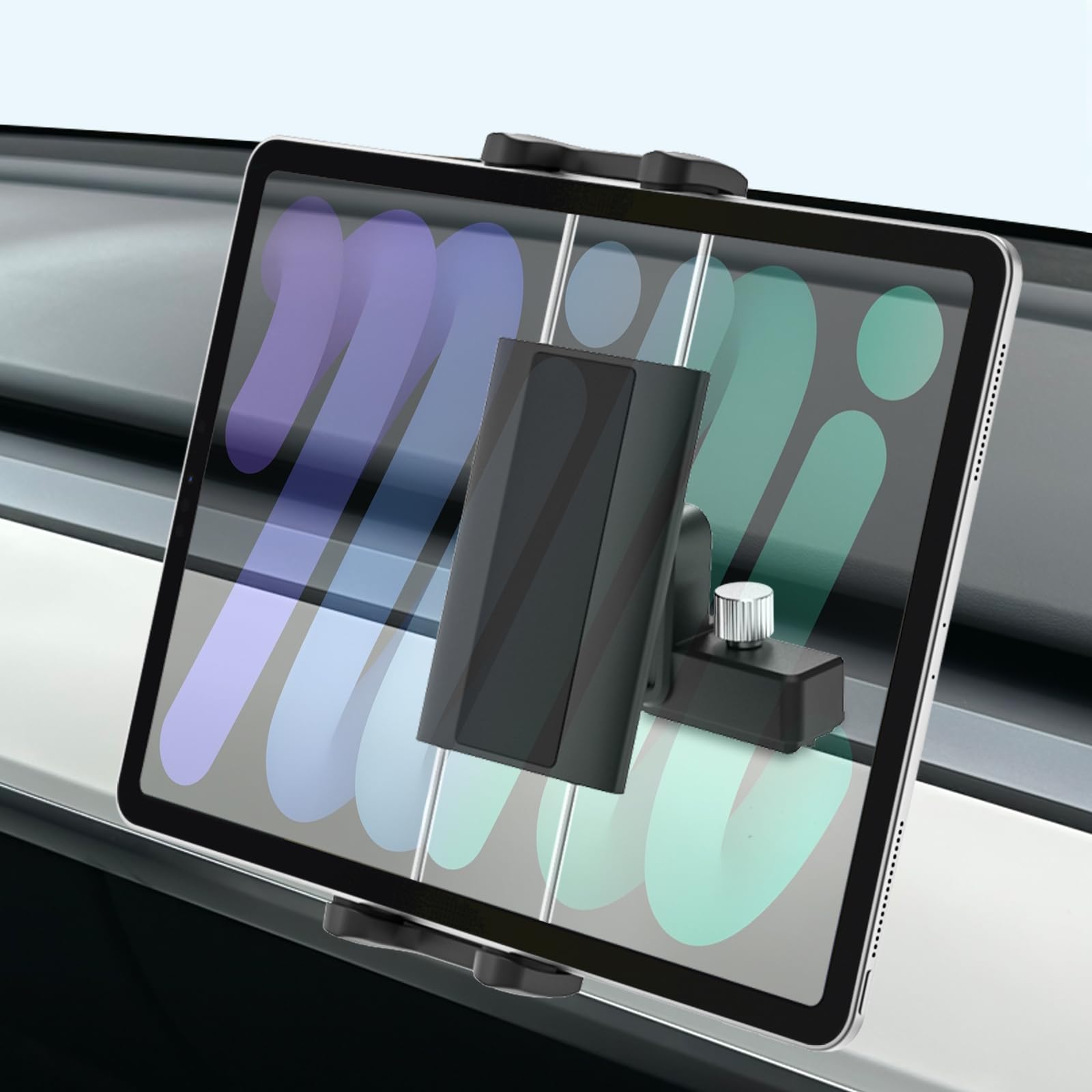 Photo 1 of Dosvsi Tesla Tablet Mount for Passenger, Tesla Model Y/ 3 Co-Pilot Tablet Holder for Air Vent, [Anti-Shake - 6 Hooks Clip] Tesla Road Trip Essentials for iPad Mini, Galaxy Z Fold, iPhone,4-8.3" Device