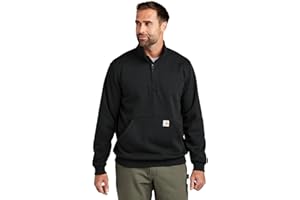 Carhartt Men's 105294 Loose Fit Midweight Quarter Zip Mock Neck Sweatshirt