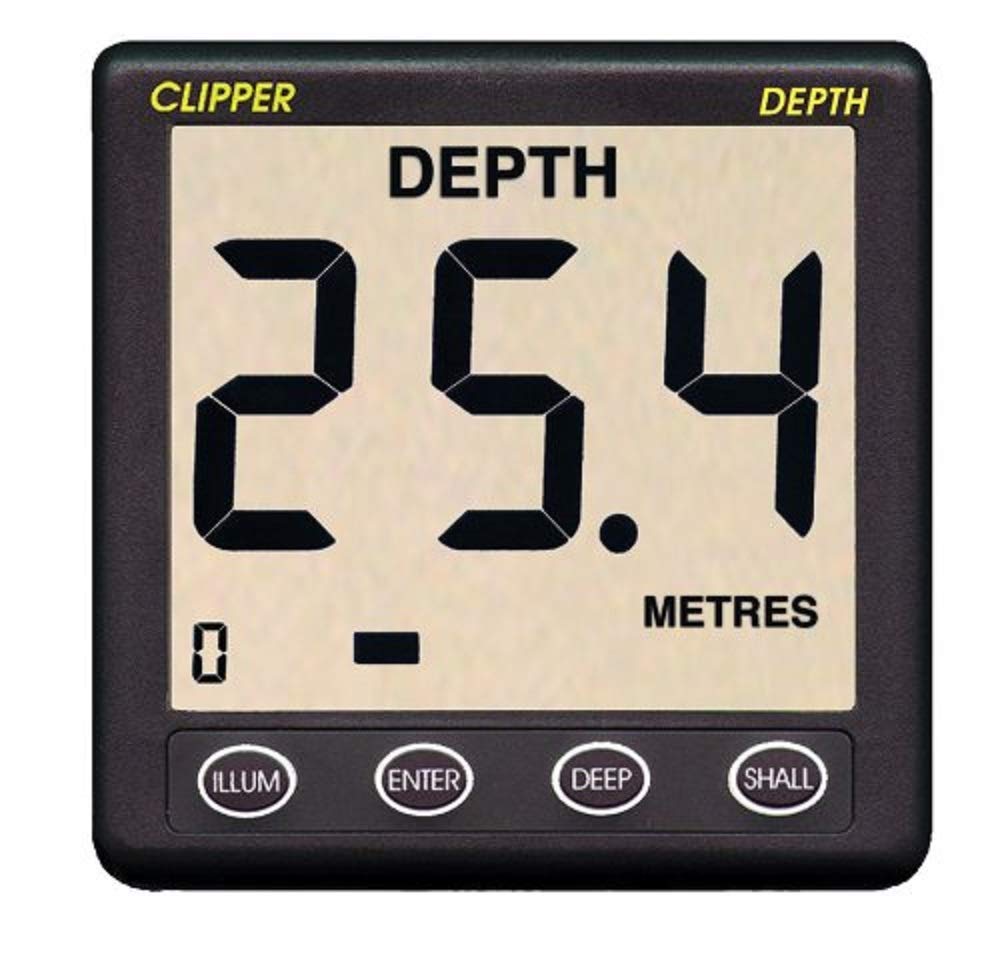 Clipper DEPTH INSTRUMENT WITH THRU HULL TRANSDUCER & COVER