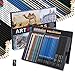 Magicfly Premium Art Pencils, 60 Assorted Pencil Set for Sketching Drawing Coloring Pencil, Including Charcoal Pencil, Watercolor, Colored, Drawing, and Metallic Color Pencils, Color Name on Pencil