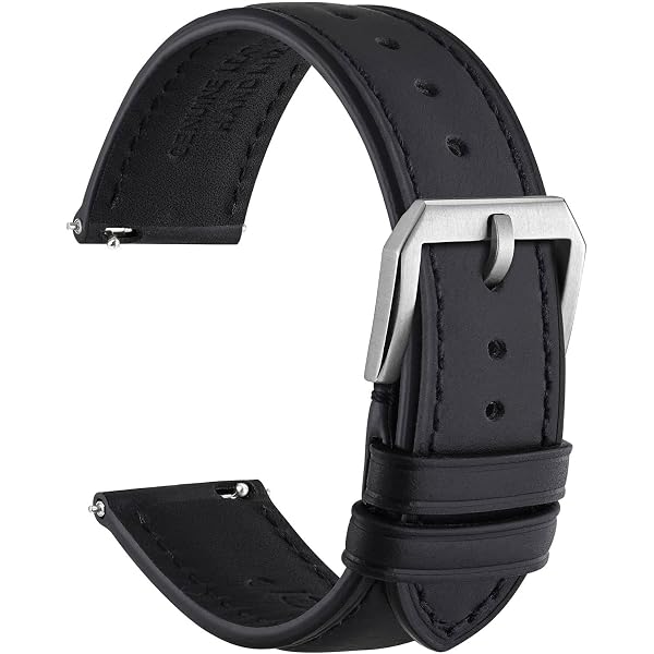 Bracelet De Montre Correa En Cuir - 17mm - Noir - Neuf Sans Emballage