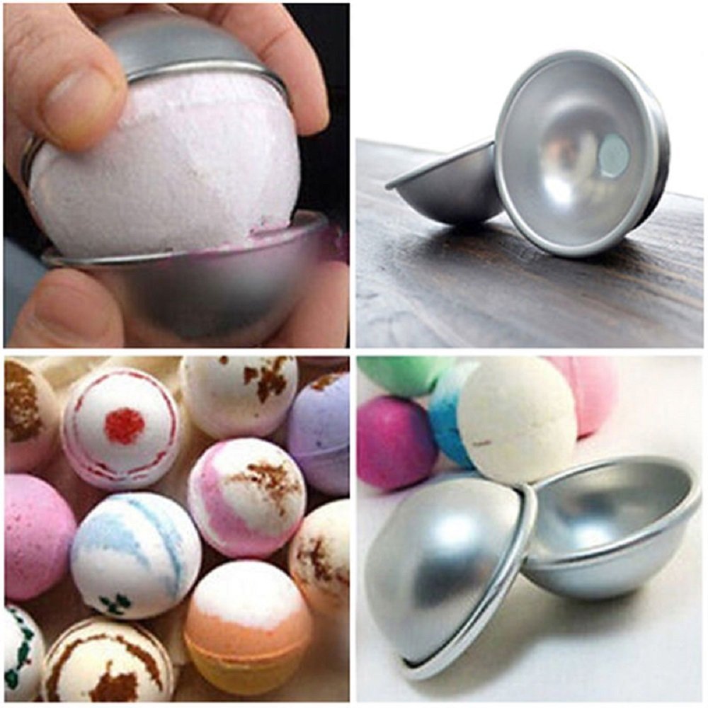 DIY Aluminum Bath Bomb MoldMetal Bath Bomb Molds 3 Size 6 PiecesMakes Incredible Spherical