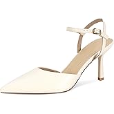 SOVANYOU Womens Stiletto Heel Pumps Shoes Closed Pointed Toe Sandals Sexy Ankle Strap Heels Wedding Dress Shoes for Women