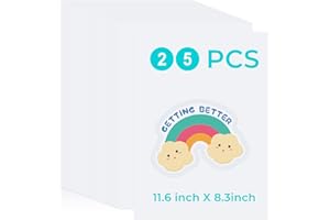 QEQANAZO 25pc Shrinky Dink Sheets - White Shrink Plastic Sheets, 8.3 x 11.6 Inch Shrinky Dink Sheets, Perfect for Kids DIY Crafts, Easter Ornaments & DIY Projects