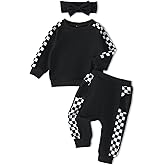 AMAWMW Infant Baby Girl Clothes Long Sleeve Loose Sweatshirts Pockets Pants Headband Outfits Fall Winter Spring Gift