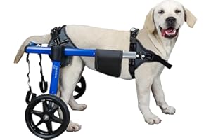 Virbraroo Dog Wheelchair for Back Legs, Dog Wheelchair with All-Terrain Tires & Durable Bearings, Large Dog Wheelchair for Back Legs, 35-48.5 lbs (M)