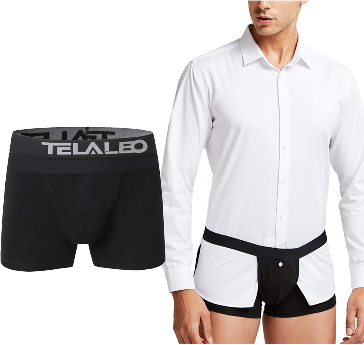 TELALEO Men's Shirt Stays Underwear Nonslip Adjustable Elastic for