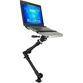 Mount-It! Car Laptop Mount, No-Drill Passenger Seat Stand, 12-15.4" Laptops | Fits 12-15.4 in laptops up to 9 lbs, height 23-35 in, swivel &amp; tilt joints, quick-release, vented tray, velcro straps