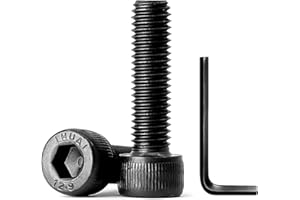 M5-0.8 x 50mm Socket Head Cap Screws Bolts, Allen Drive, 12.9 Alloy Steel, Full Thread, Black Oxide, 20 PCS (with Hex Spanner