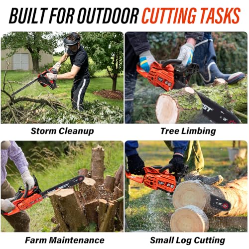 14 inch Gas Chainsaw, 25cc Lightweight Rear Handle Chainsaw photo 12