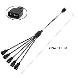Jstincal 1-to-5 ARGB Splitter Cable, 5V 3-pin to