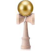 Junkin 7 Inch Kendama for Beginners and Pro,Metallic Yellow