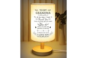 Calibron Gifts for Grandma from Grandchildren, Grandma Christmas Gifts from Granddaughter, Grandson, Grandma Birthday Gifts Fabric Night Light, Christmas Gifts for Grandma, Nana, Mimi