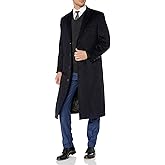 Adam Baker Men's Overcoat Single & Double Breasted Luxury Wool/Cashmere Full Length Topcoat