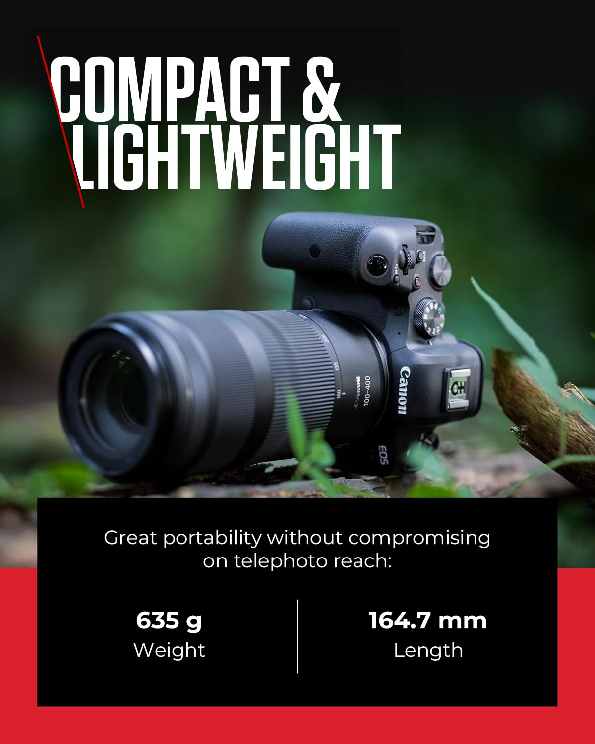 Canon RF Objektiv 100-400mm F5.6-8 IS USM – Tele-Zoom mit 5,5-Stufen-Bildstabilisator für Sport & Natur | Kompatibel mit EOS R System 5