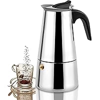 Stovetop Espresso Maker with Classic and Rich Brews Moka Pot, Cuban Coffee Maker Stove top Espresso Shot Maker for…