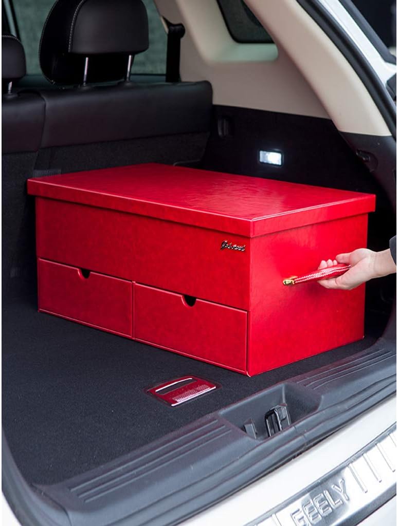 Amazon Co Jp トップケース リアボックス 車の起動オーガナイザー 車のトランクの収納ボックス 収納ボックス 多機能車のボックス Color B Red Size 66 38 30cm ホーム キッチン