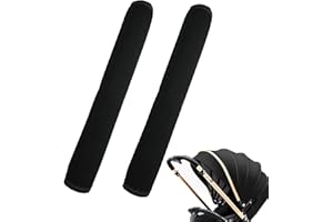 ALOVEXIONG 2 Pack Stroller Handle Cover(11.02 * 5.51 inches), Replacement Baby Stroller Handle Pads, Handle Sleeve Cover for Baby Stroller Pushchair, Pushchair Armrest Dust Proof Handle Sleeve