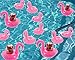 Just-Best Toys for Pool Items - Inflatable Flamingo Drink Holder (6 Packs) with a Mini Air Pump for Water Floats