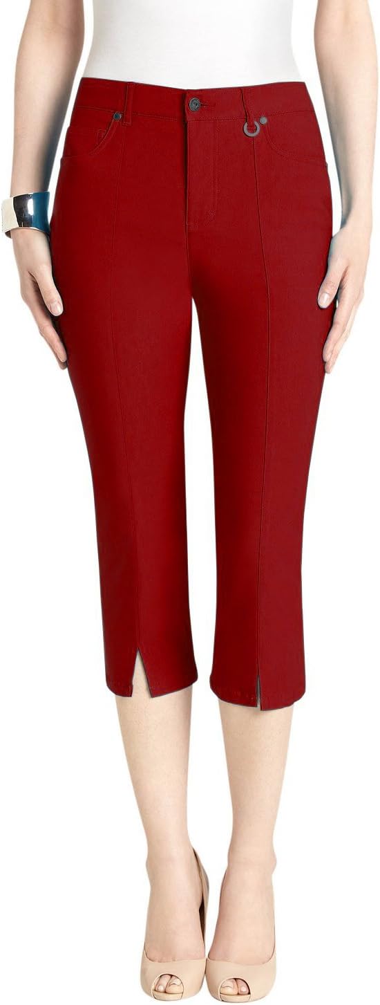 URREBEL Pants for Womens - Slit Front Capri (Style#3-5353R)