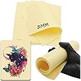 NAQASE 3Pcs 3MM Tattoo Practice Skin - 8"x12" Double Sides, Thick Silicone Fake Skin for Beginners and Artists