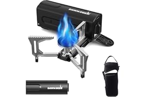 Dawn Deer Portable Cassette Stove With Delicate Storage Bag, Foldable Camp Stove Compact Camping Stove, 2200W Folding Butane 