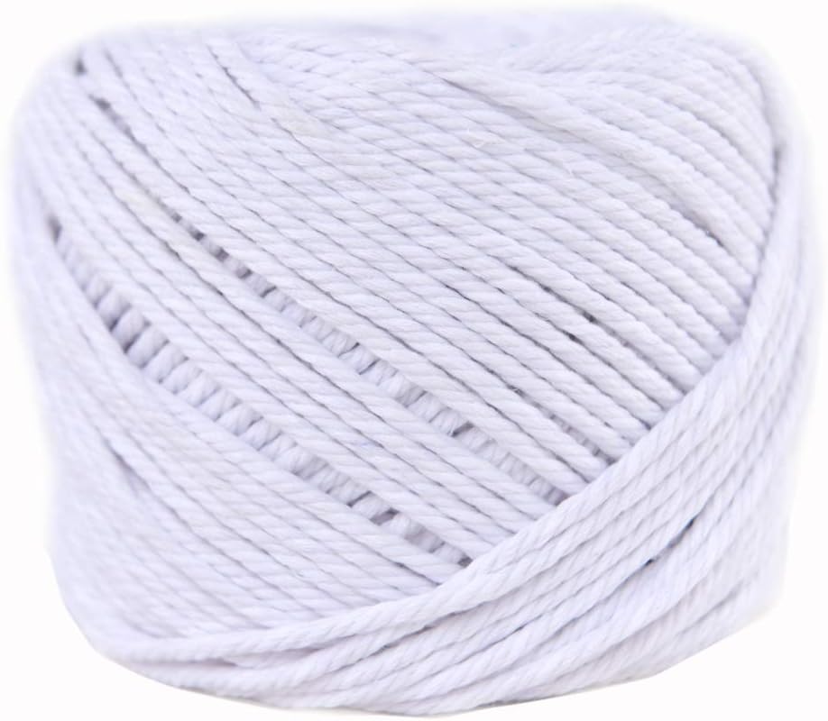 Handmade Decorations Natural Cotton Bohemia Macrame DIY Wall Hanging Plant Hanger Craft Making Knitting Cord Rope Natural Color Beige Macramé Cord (White, 3mm x100m(About 109 yd))