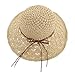 LETHMIK Womens Floppy Straw Hat Summer Beach Brimmed Ladies Crushable Sun Hat Beige