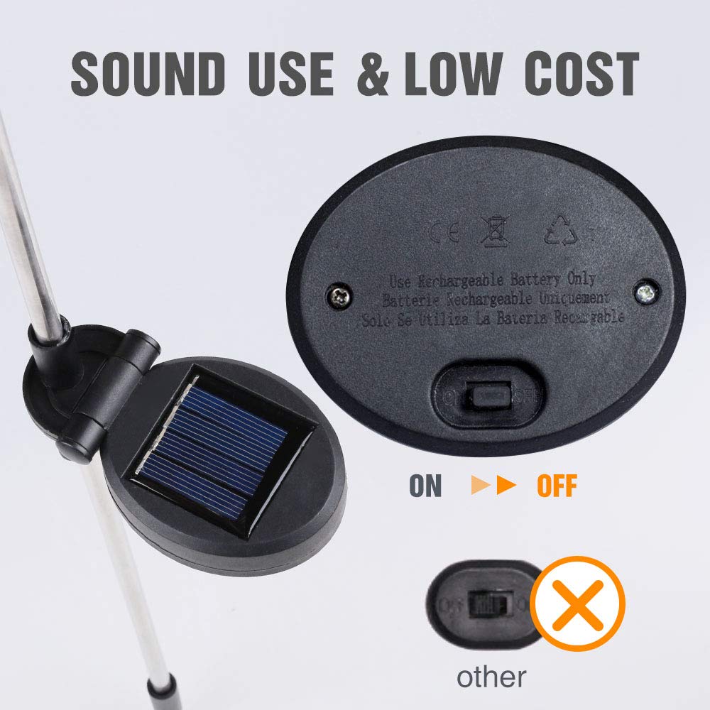 Neporal Multi-Colored Solar Stake Light Outdoor Decorative IP65 Waterproof Fiber Optic Solar Lighting 2 Pack Solar Garden Light Stakes for Yard Patio Garden Pathway Christmas Decoration