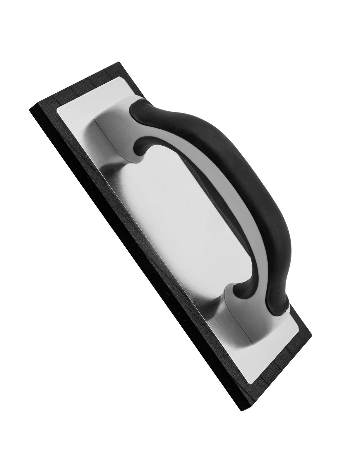 ROLLINGDOG Grout Float-High Density EVA Foam Float Sponge Pad on Rubber Base with Polished Aluminum Back, Great for Smoothing Floor Tile Grout Work(9.5" x 4" (24x10cm))