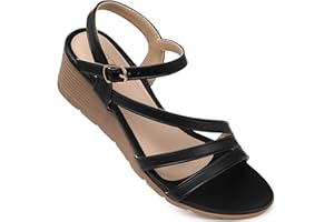 SWQZVT Wedge Sandals Women Dressy: Summer Low Wedges Comfort Sandal - Comfortable Strappy Casual Womens Sandals