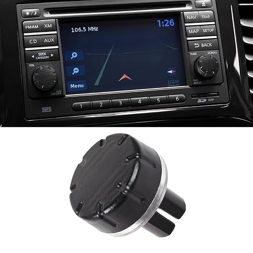 2pcs Red Stereo Audio Vol Control Switch Knob Ring Covers For 15-up Ford Mustang