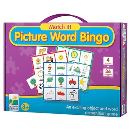 The Learning Journey Match It! Picture Word Bingo, Multi Color