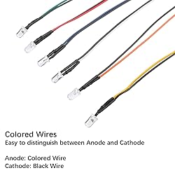 EDGELEC 30pcs 12 Volt 3mm RGB Slow Flasing LED