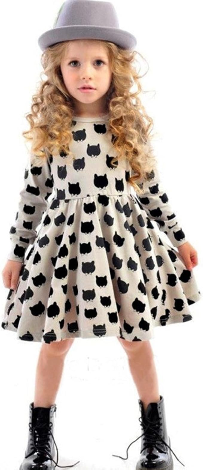 Amazon チェリーレッド Cherryred 子供服 ワンピース 女の子 フォーマル 猫 長袖 春 秋 入園式 入学式 ワンピース チュニック 通販