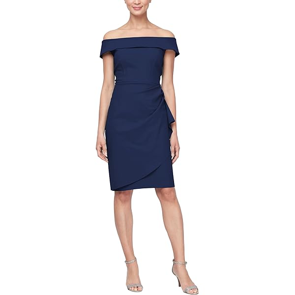 Amazon.com: Alex Evenings Women's Short Off The Shoulder Velvet Cocktail  Dress (Petite and Regular Sizes), Black Velvet, 6 : Clothing, Shoes &  Jewelry