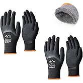 toolant Winter Work Gloves for Men & Women, 3/4 Waterproof Freezer Gloves with Thermal Insulated, Durable, Strong Grip