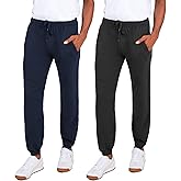 Andrew Scott Men's Fleece Joggers Pants | Multi Pack | Athletic Loose-fit Sweatpants for Workout, Running, Training
