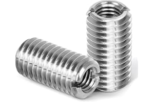 MewuDecor M6-1.0 Female to M8-1.25 Male Threaded Insert Reducing Nut 10mm, Insert Nut Screw Reducer Conversion, Stainless Steel, 10 PCS