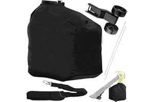 LEAFLEX 205110001 Leaf Vaccum Vac Attack Bag & 314148001 Wheel Assembly Compatible with Ryobi 40 Volt Cordless Leaf Vacuum Vac Attack RY40405 RY40505VNM Models