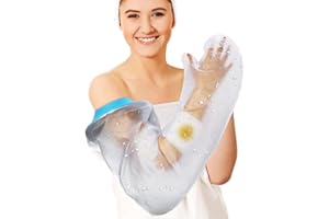 Waterproof Arm Cast Cover for Shower Adult Long Full Protector Cover Soft Comfortable Watertight Seal to Keep Wounds Dry Bath