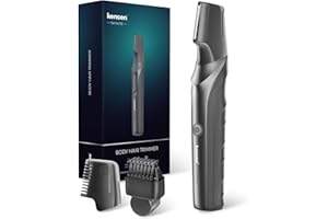 kensen Body Hair Trimmer,Body Groomer for Men and Women,Men's Groin & Pubic Hair Trimmer,Wet/Dry Cordless Electric Body Shaver with 2 Comb Attachments, Men's Gift