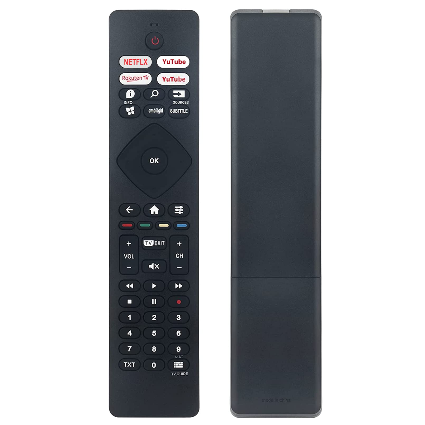 VINABTY 398GM10BEPHN0020SY Replace Remote Control fit for Philips TV 48OLED935/12 55OLED805/12 65OLED805/12 55OLED865/12 55PUS9435/12 65OLED855/12 65OLED935/12 65PUS9435/12 43PUS6704/12 50PUS6804/12