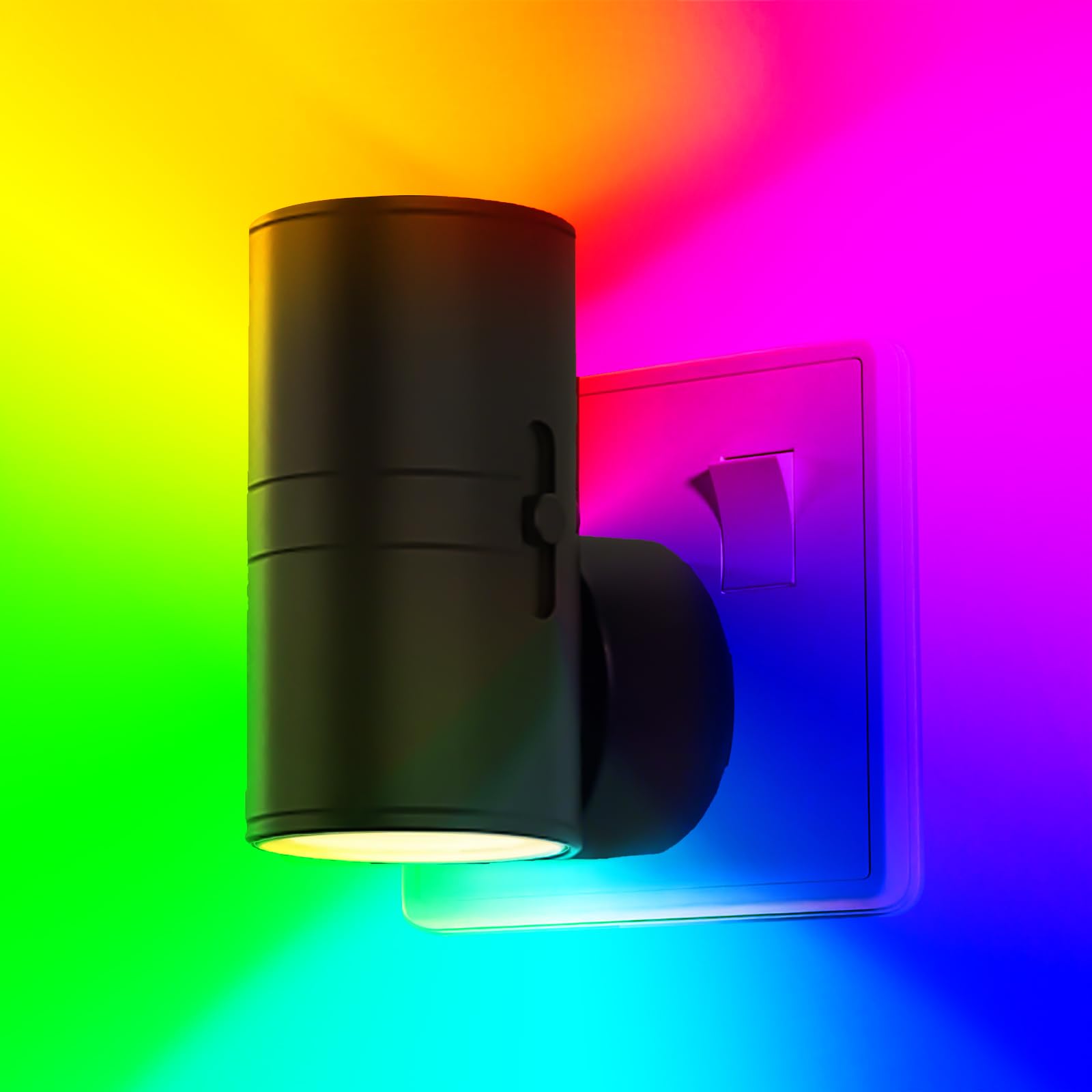 LED RGB Night Light Plug in Wall with Adjustable, Vintage Multicolour Night Light with Dusk to Dawn Sensor, Dimmable Night Light Hallway Bedroom Stair Bathroom Toddler[1 Pack]