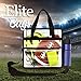 EliteBags Deluxe Clear Tote Bag w/Zipper and Shoulder Straps 12x12x6