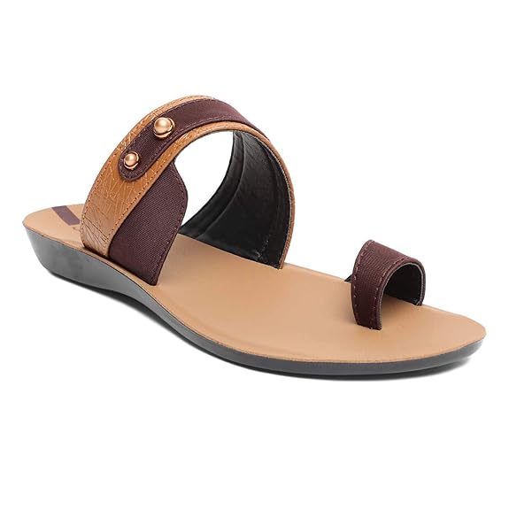 Buy PARAGON_SHOES Pavmr Women's Brown Fashion Slippers 4 UK (35.5 EU