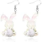 Easter Basket Stuffers Easter Earrings Peeps Cute Bunny Earrings Rabbit Drop Earring Jewelry Spring Fashion 2026