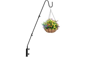 TONGYUYAN Bird Feeder Pole,Bird Feeder Hook,36 Inch Bird Feeder Hanger,Plant Wall Mount ,360 Degree Swivel Plant Hanger Hook is Suitable for Bird Feeders, Flower Pots, Blankets, Lanterns, Wind Chimes and More