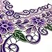 Embroidered Lace Purple Neckline Collar Applique Motif Venise Scrapbooking Embellishment Trimming Patches Sewing Accessories 1 Pc